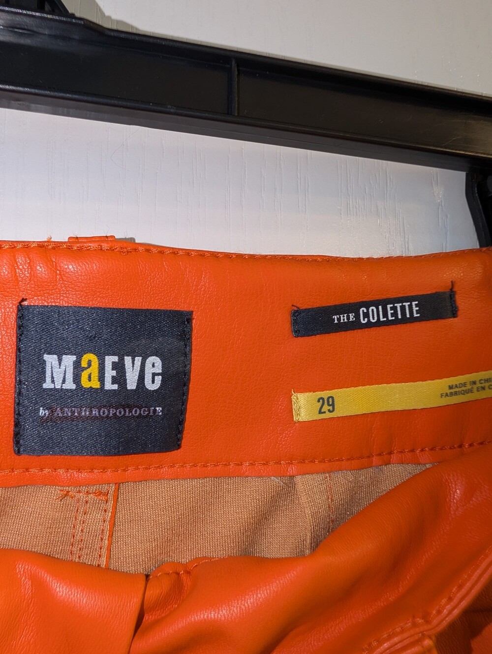 Maeve by Anthropologie Collette Faux Leather Pants Size 29 - Picture 6 of 10